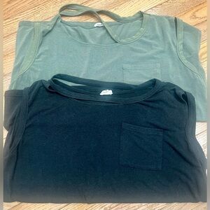 POL Black and Gray Deconstructed T-Shirts M